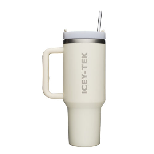 SMOOTHIE TUMBLER ICEY-TEK 1.1ltr INSULATED MILKY WHITE