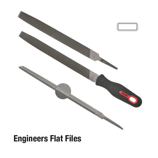 TOLEDO FLAT FILE 150mm BASTARD 15mmWIDE 3.5mmTHICK ENGINEERS WITH HANDLE