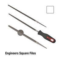 TOLEDO SQUARE FILE 200mm SECOND CUT 7.5mm SQUARE ENGINEERS WITH HANDLE
