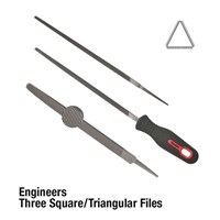 TOLEDO 3 SQUARE FILE 200mm BASTARD 14mm THICKNESS ENGINEERS WITH HANDLE