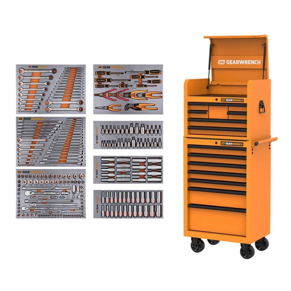 TOOL CHEST & TROLLEY GEARWRENCH 26" ORANGE (234pce TOOL KIT)