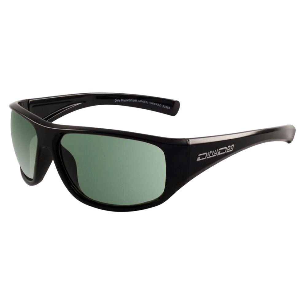 DIRTY DOG SAFETY SUNGLASSES WICKED BLACK/ GREEN