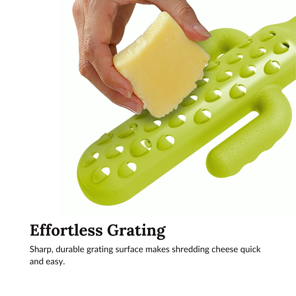CACTUS CHEESE GRATER PLASTIC GREEN - Image 2