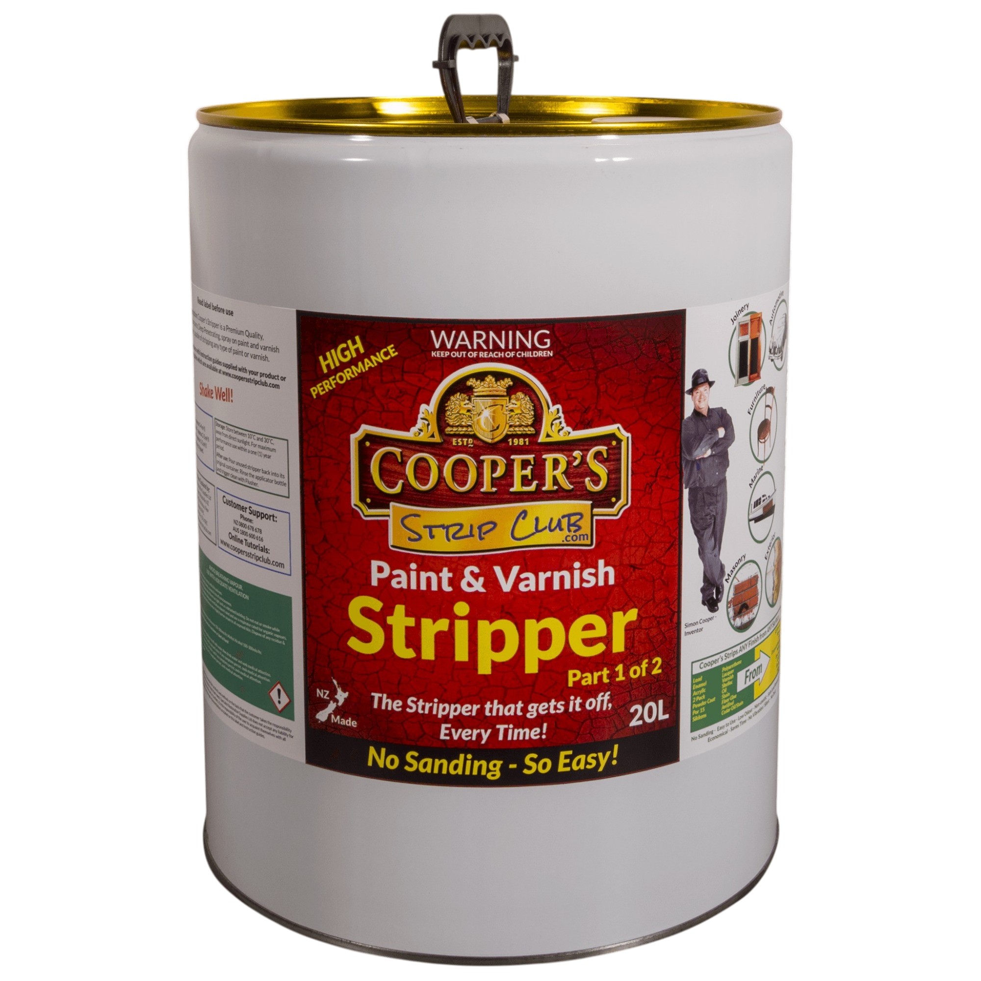COOPERS PAINT STRIPPER 20LTR DRUM