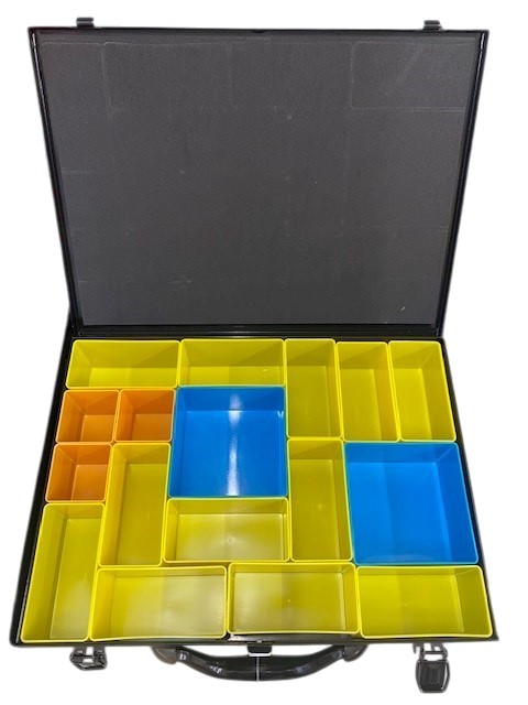 ORGANISER TRADEZONE METAL BLACK 388mm 17-COMPARTMENT