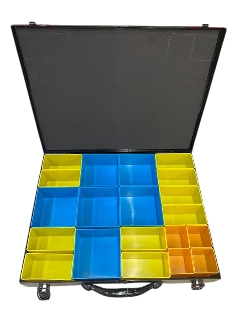 ORGANISER TRADEZONE METAL BLACK 438mm 20-COMPARTMENT