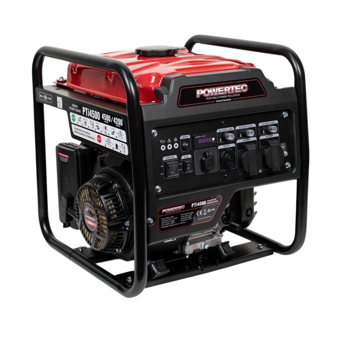 GENERATOR POWERTEC 4500w/5.7kva INVERTER PETROL PTi4500