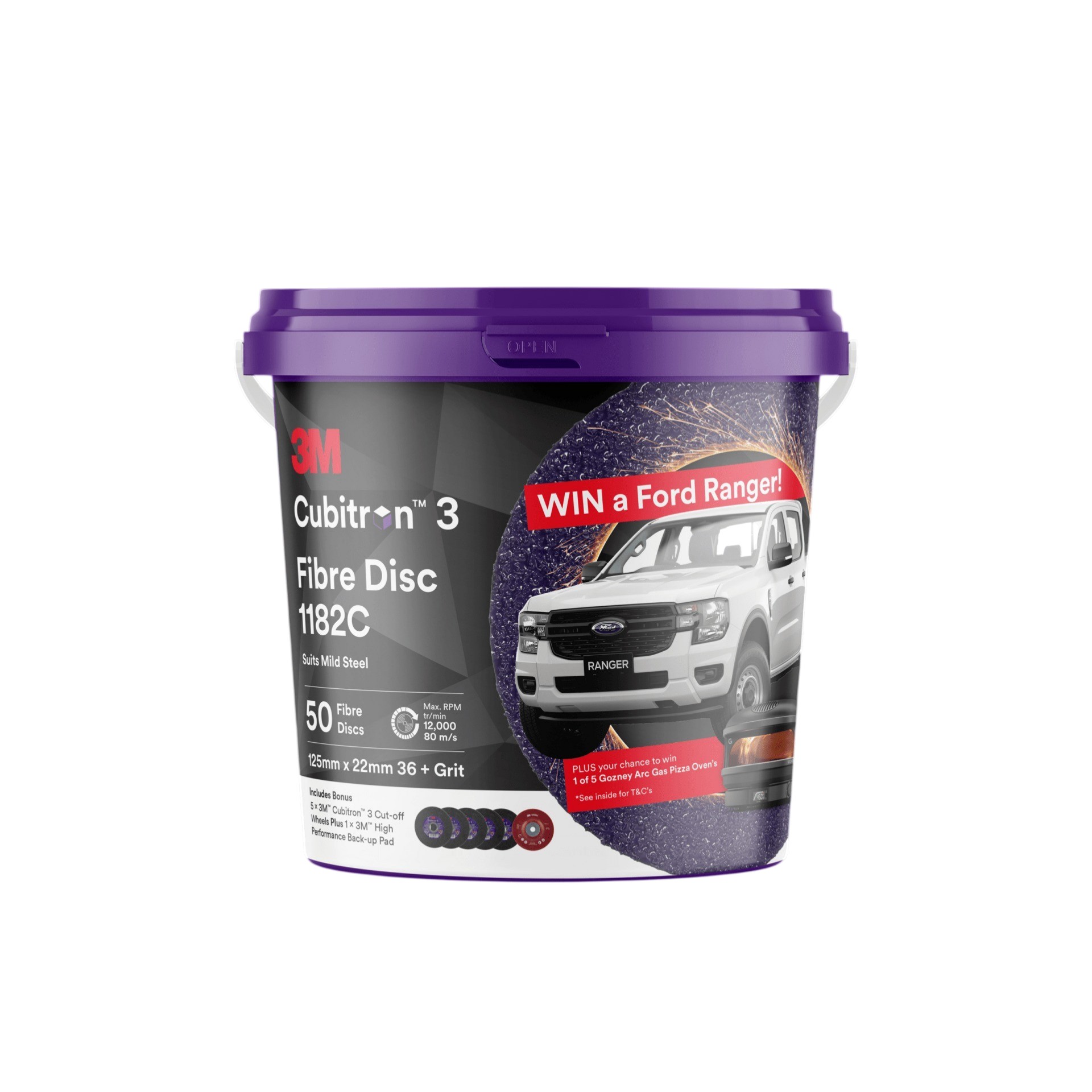 FIBRE DISC 3M CUBITRON 3 PROMO BUCKET 125mm 56pce