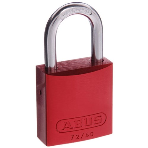 PADLOCK ABUS 72/40 ALUMINIUM RED KEYD LW3 144
