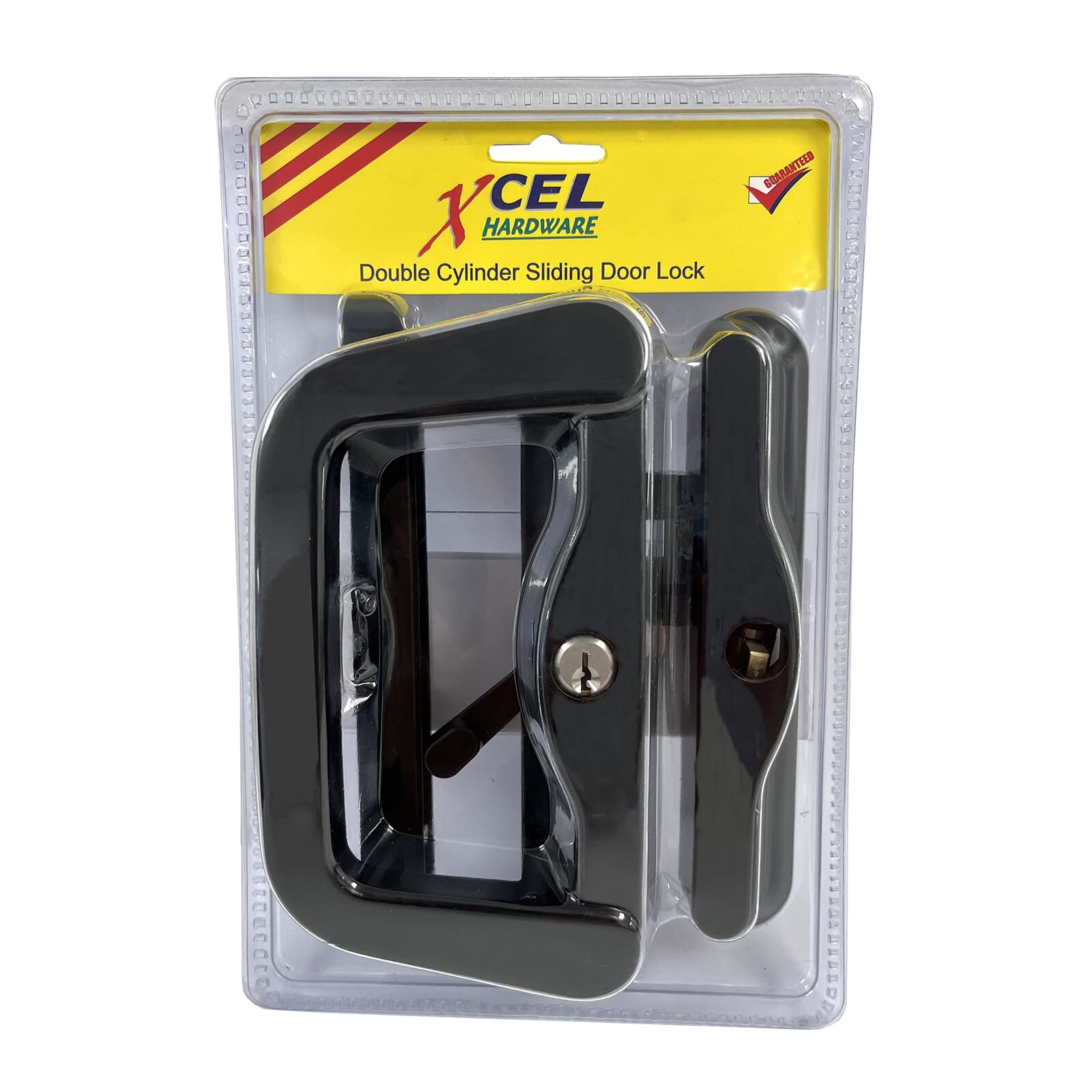 SLIDING DOOR LOCK XCEL DOUBLE CYLINDER 5PIN BLACK
