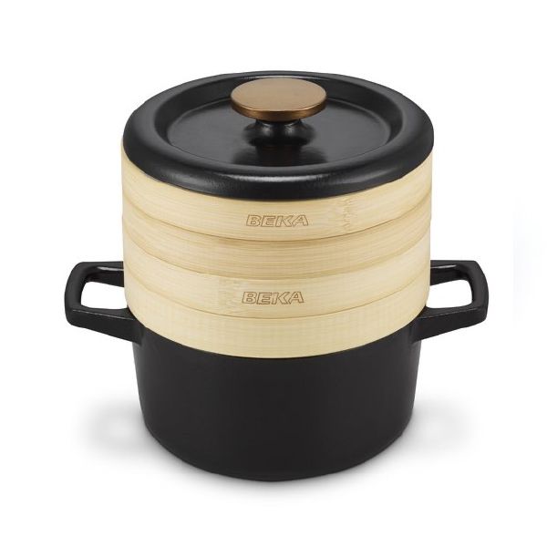 DUTCH OVEN STEAMER SET BEKA CAST IRON 20cm 2.5ltr