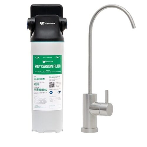 KITCHEN WATER FILTER & TAP DLM SS 0.5micron (UNDER SINK)