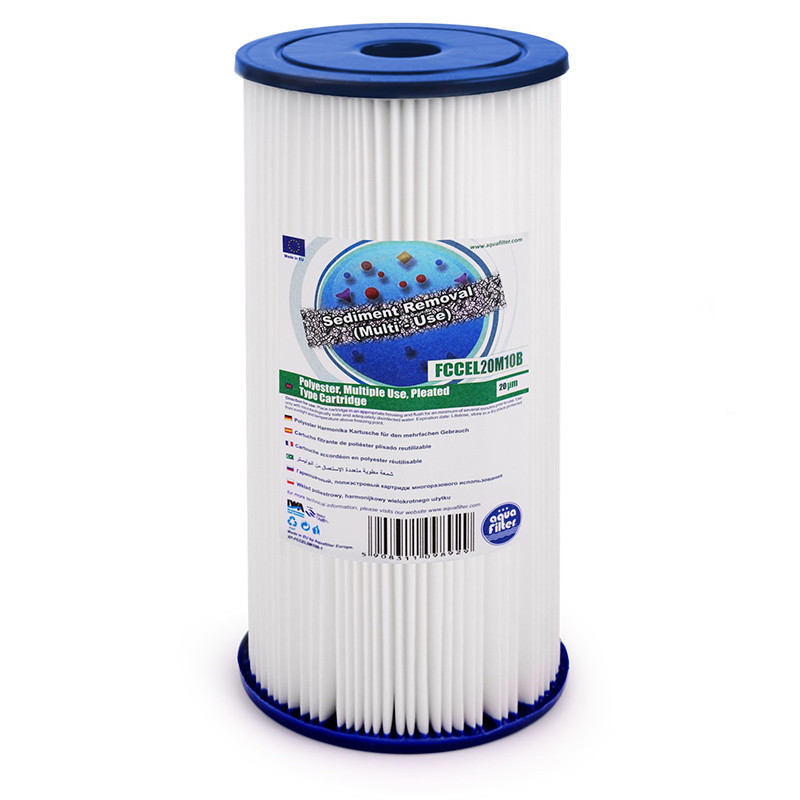 WATER FILTER CARTRIDGE PLEATED 250x115mm 20micron
