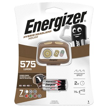 ENERGIZER HEAD LIGHT HDL50 500lm HYBRID (MULTI-COLOUR) 3AAA BROWN