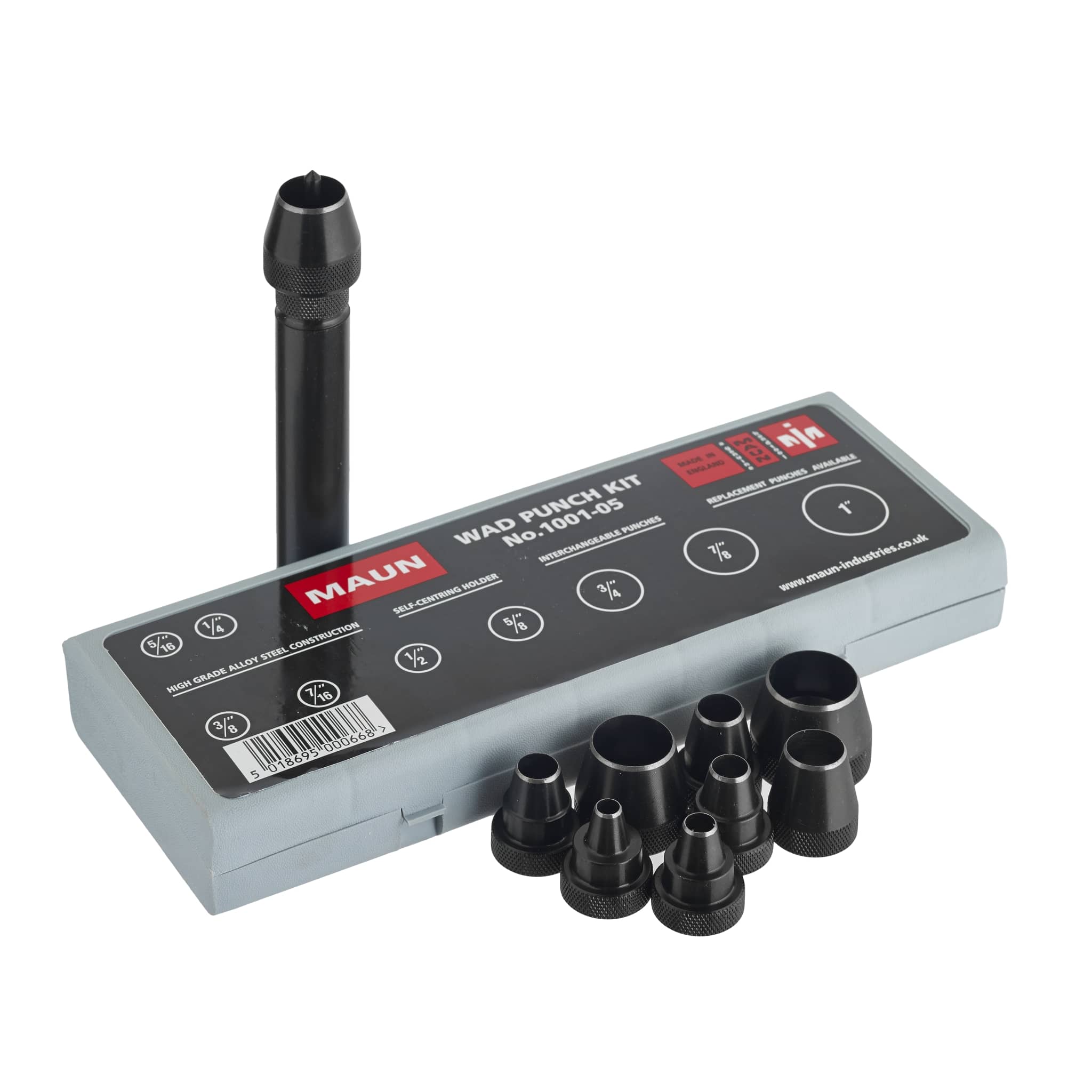 WAD PUNCH SET MAUN 1001-05 IMPERIAL 1/4-1inch 9pce