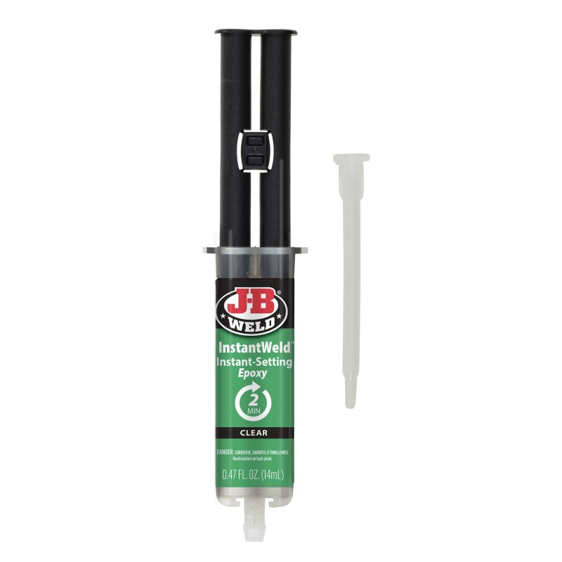 JB WELD INSTANTWELD EPOXY SYRINGE 14ml 2minute CLEAR - Image 2