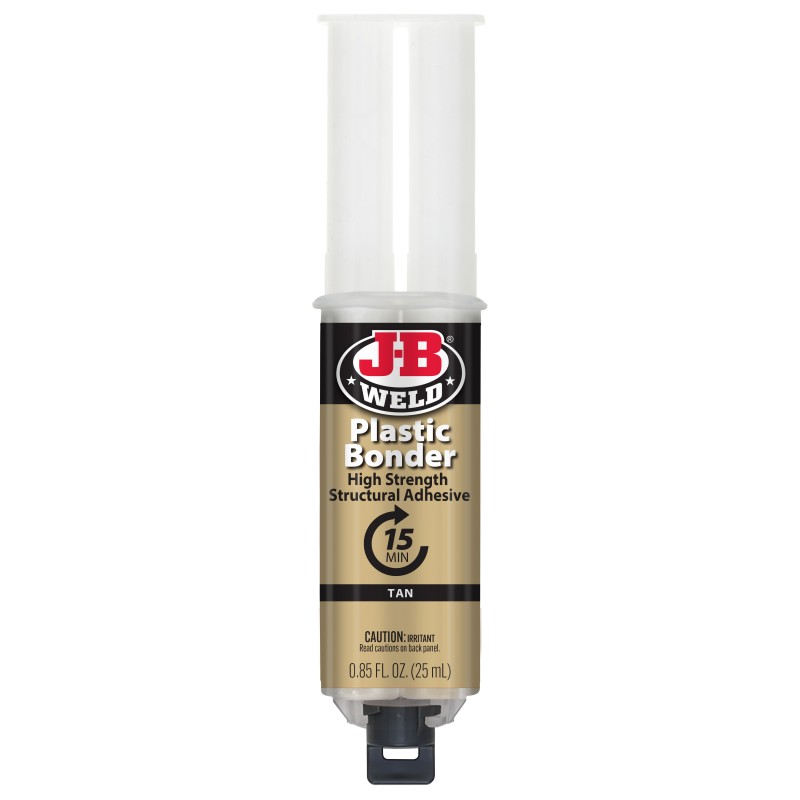 JB WELD PLASTIC BONDER URETHANE SYRINGE 25ml 15minute TAN - Image 2