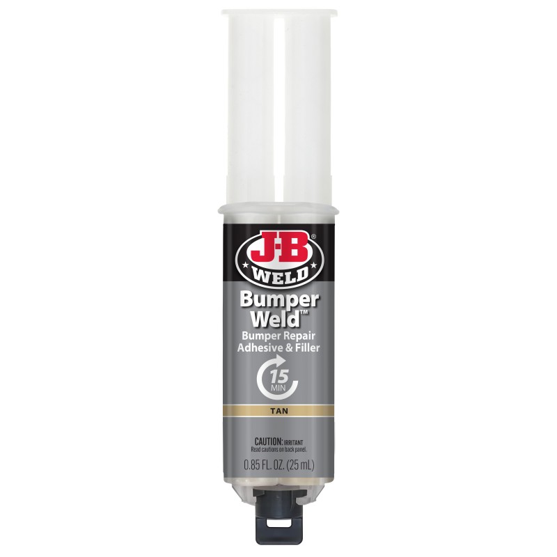 JB WELD BUMPER WELD ADHESIVE & FILLER SYRINGE 25ml 15minute TAN - Image 2