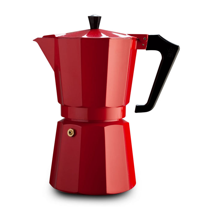 ESPRESSO COFFEE MAKER PEZZETTI 14CUP ALUMINIUM RED