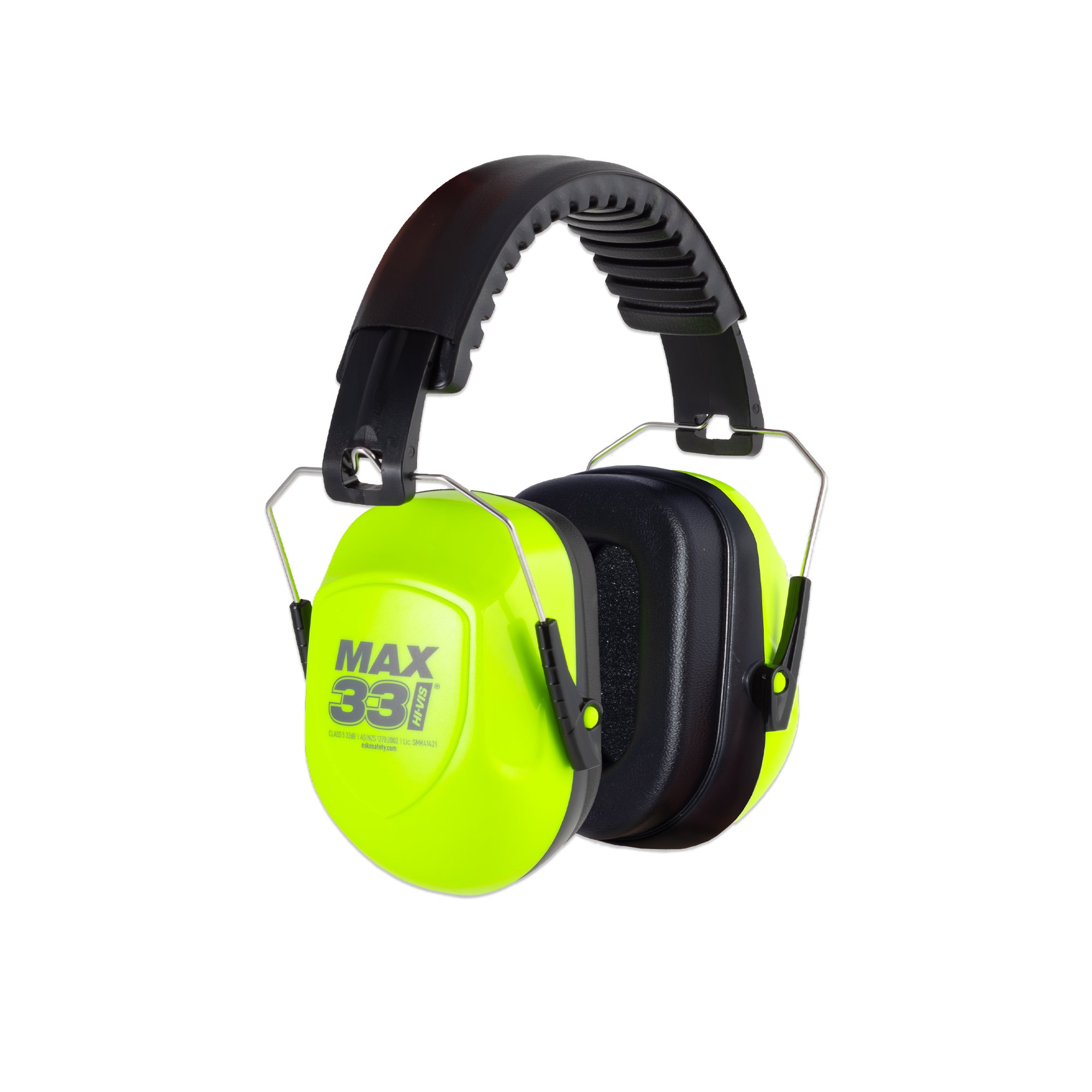 EAR MUFF ESKO MAX33HV CLASS 5 FOLDING HI-VIS GREEN