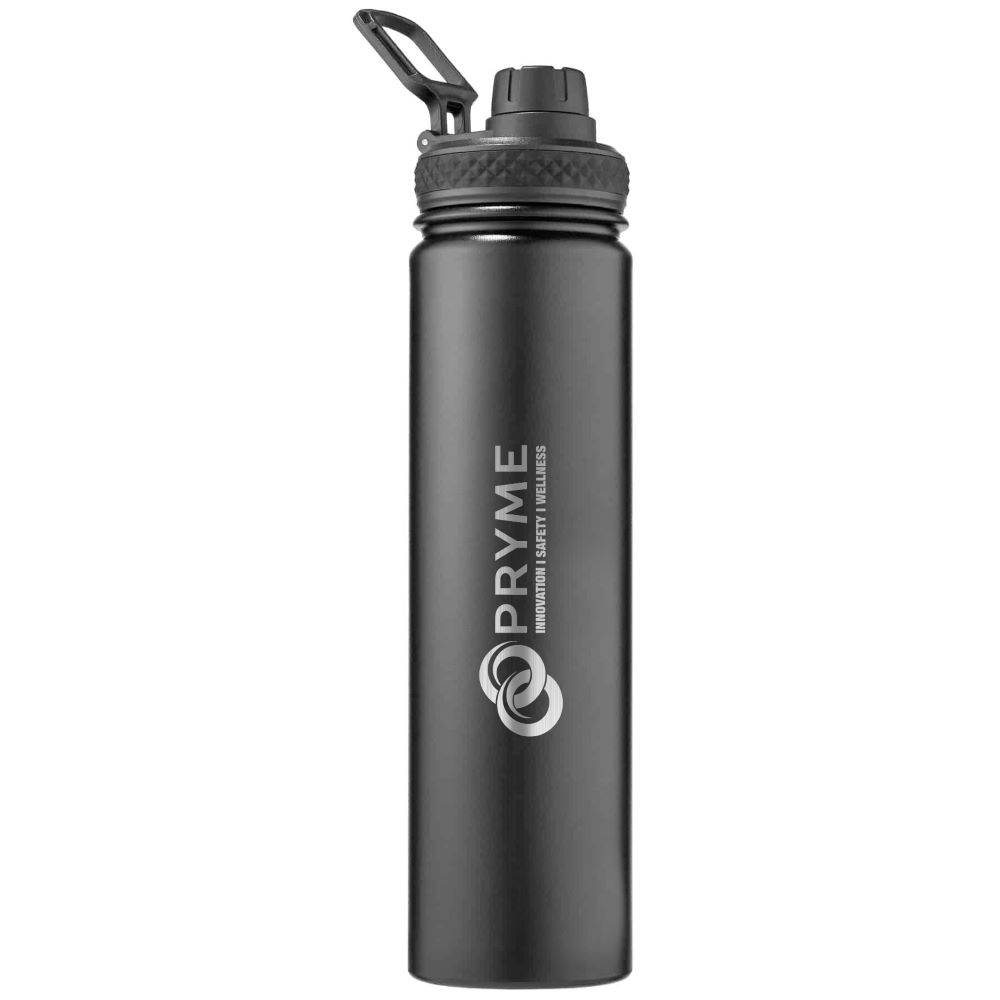 INSULATED WATER BOTTLE PRYME STAINLESS STEEL BLACK 750ml