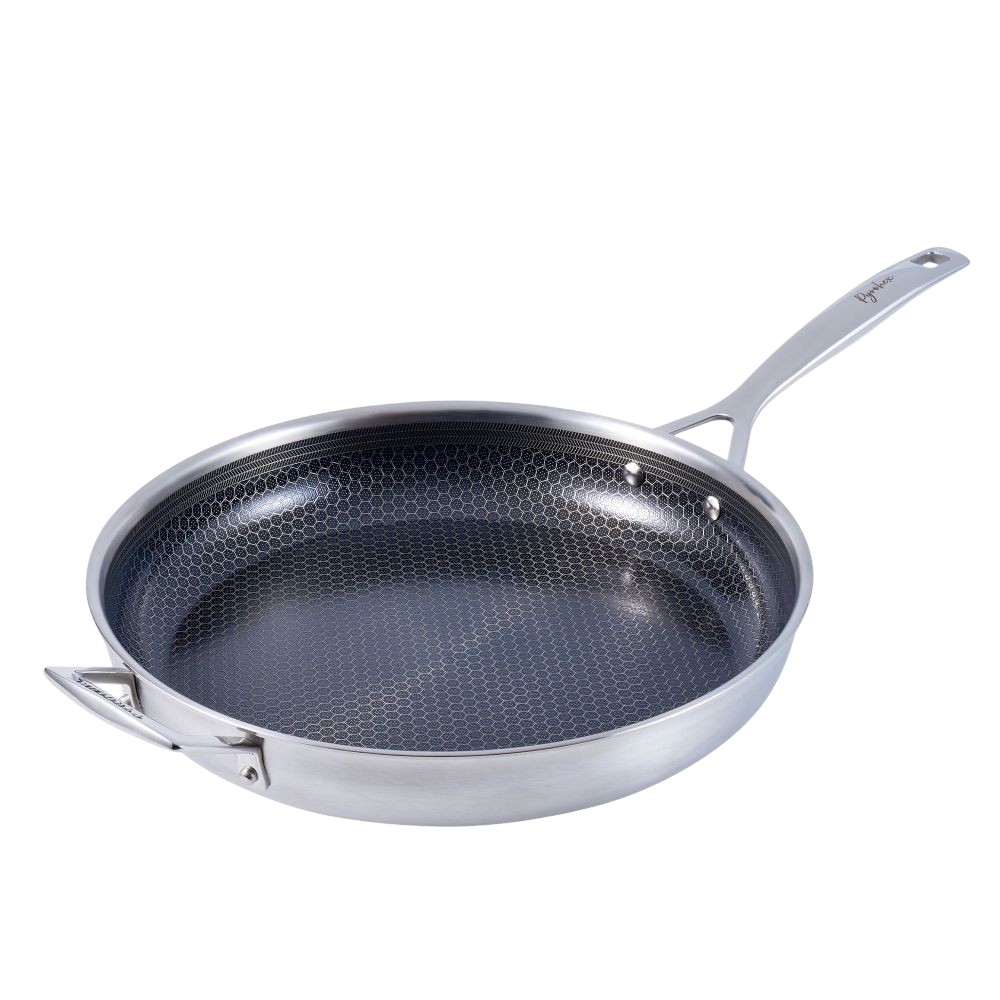 FRY PAN PYROLUX PYROHEX STAINLESS STEEL 32cm (WITH HELPER HANDLE)