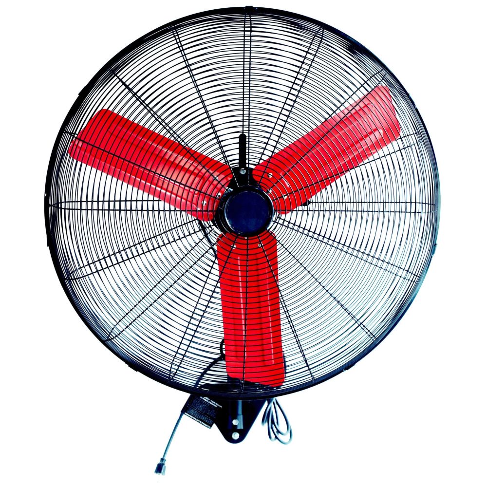 POWERBUILT WALL MOUNT OSCILLATING FAN 76cm HIGH VELOCITY