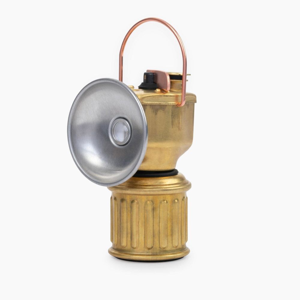 BAREBONES MINERS LANTERN LED 2w MAGNETIC BASE BRASS BODY