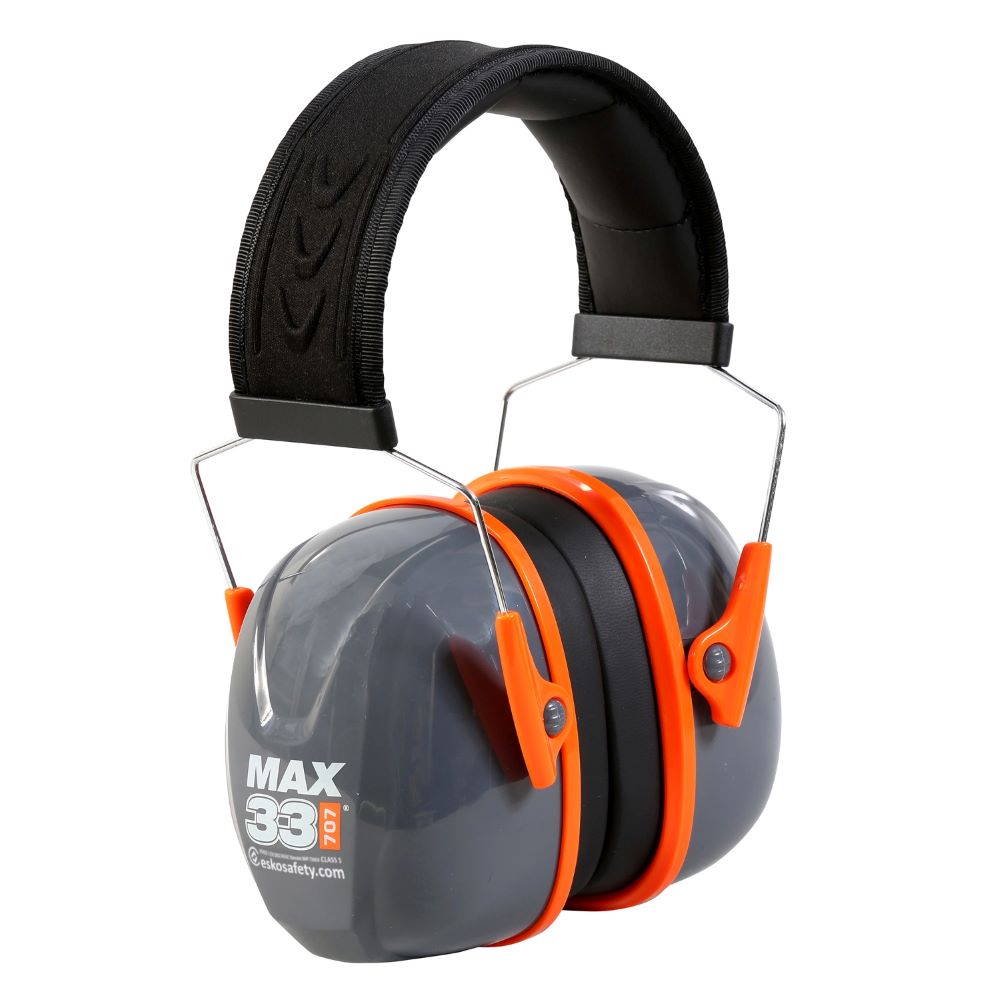 ESKO EAR MUFF MAX33-707 CLASS 5 *BLACK/ORANGE* - Image 2