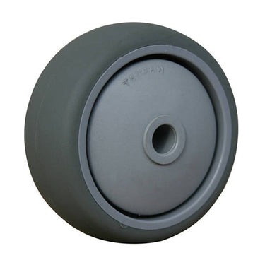 WHEEL 65mmx32mm GREY PLASTIC W/RUBBER TYRE