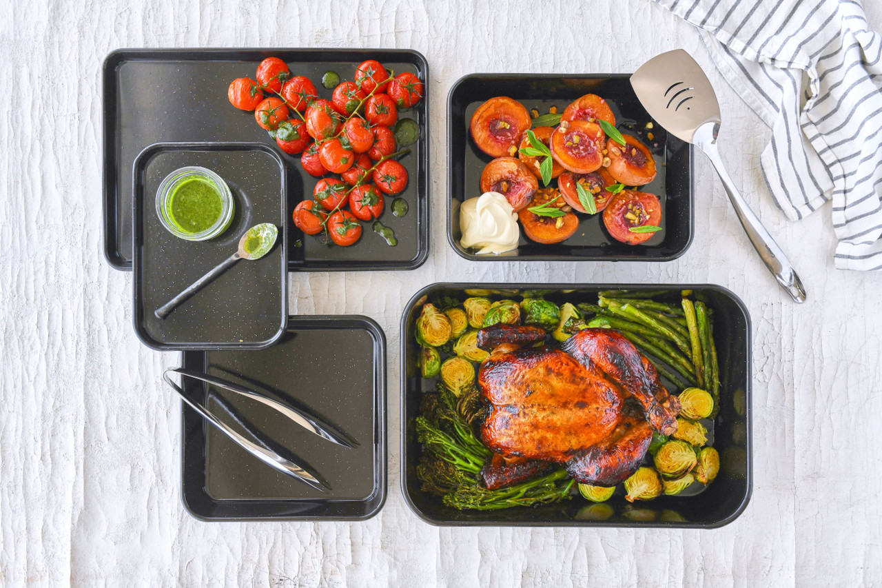 ROASTING DISH BAKEMASTER ENAMEL 40x28x8cm BLACK - Image 2