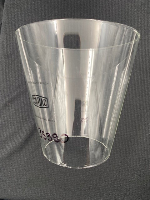 LAMP GLASS CADAC TAPERED 130x80x130high