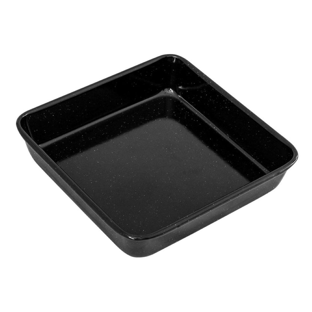 ROASTING DISH BAKEMASTER ENAMEL 24X24X5cm BLACK