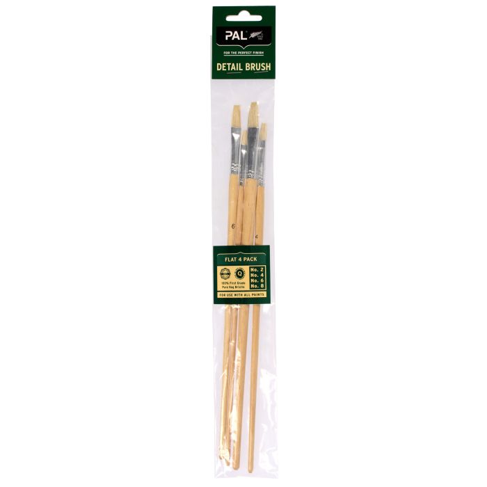 ARTIST BRUSH SET 4PCE DETAIL 2/4/6/8 FLAT