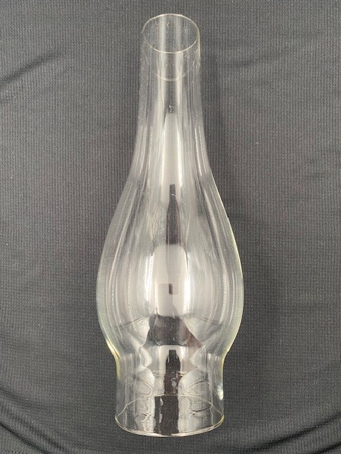 LAMP GLASS 66mm DPX ROUND 260mmHIGH PLAIN TOP