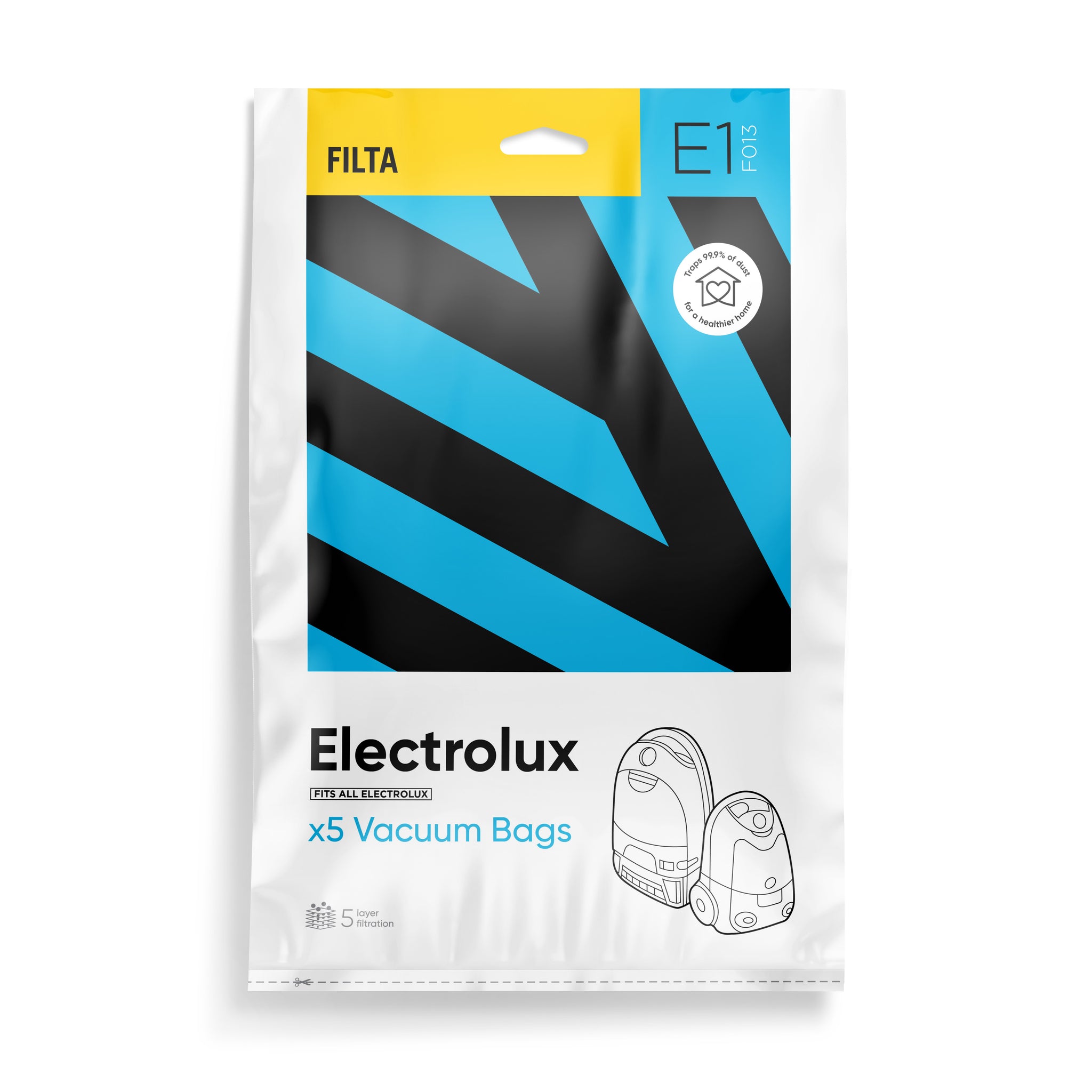 VACUUM CLEANER BAG ELECTROLUX/PHILIPS PKT/5 (F013)