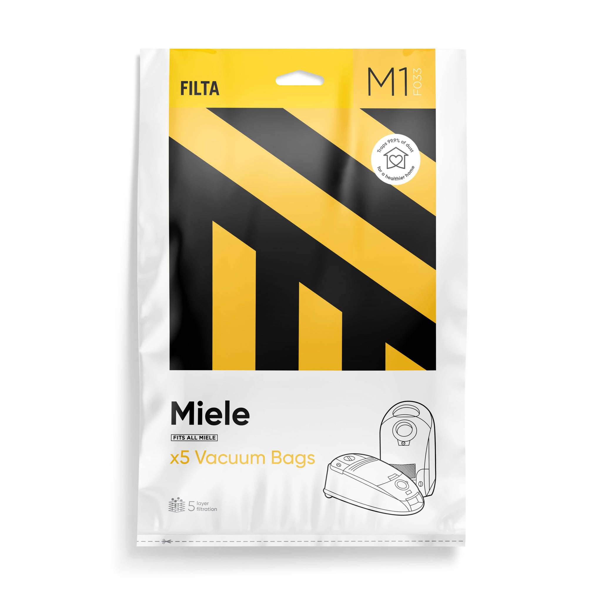 VACUUM CLEANER BAG MIELE S247-S5000 PKT/5 (F033)