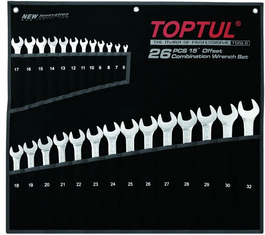 SPANNER SET TOPTUL GPAX2601 R/OE 26PCE 6-32mm