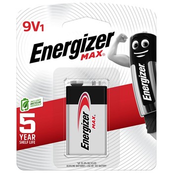ENERGIZER MAX 9v BATTERY CD/1 522BP1T