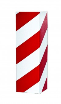 CORNER BUMP STRIP 295x495x10mm RED/WHITE S/ADHESIV