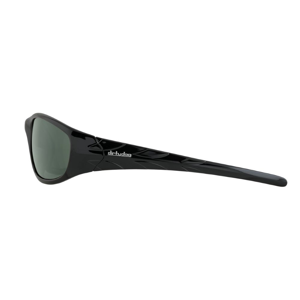 DIRTY DOG SAFETY SUNGLASSES COAL POLARISED BLACK/GREEN - Image 2