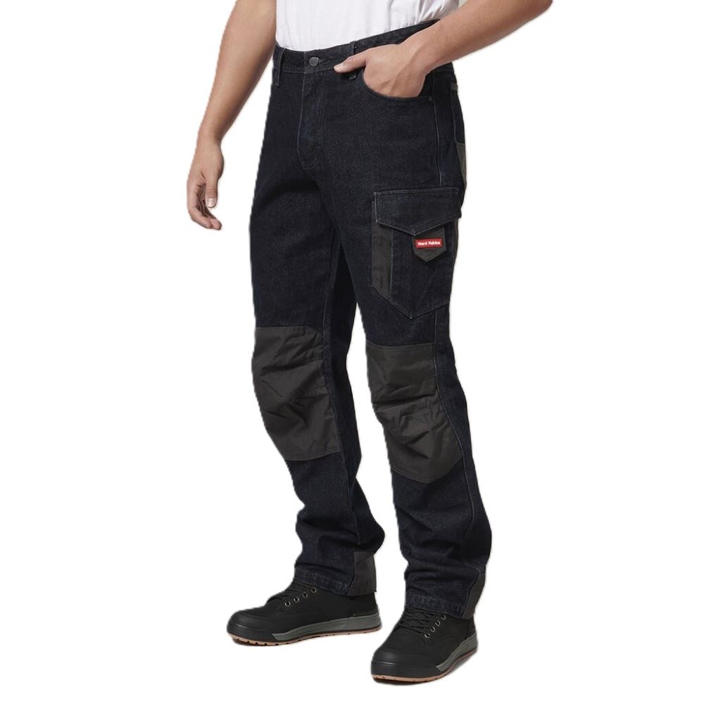 HARD YAKKA CARGO JEANS LEGENDS 92R *BLUE/BLACK* - Image 2