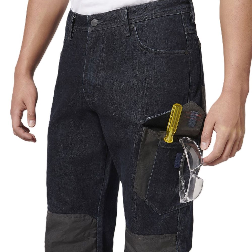 HARD YAKKA CARGO JEANS LEGENDS 92R *BLUE/BLACK* - Image 7