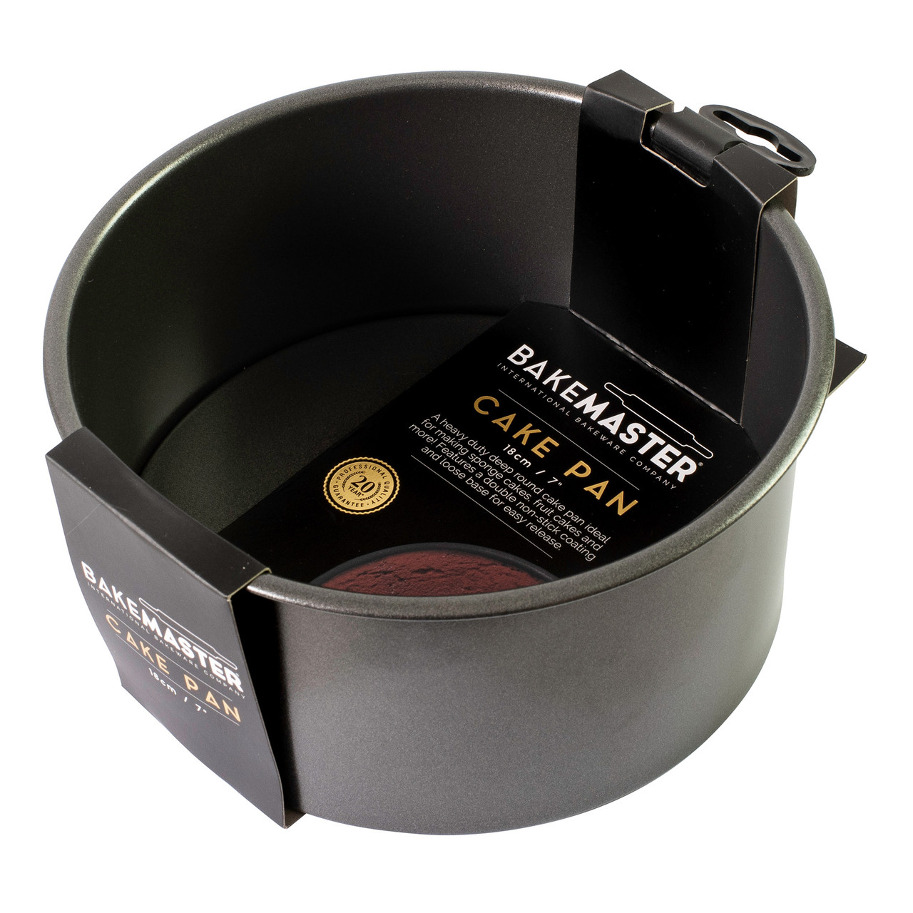 CAKE BAKING TIN BAKEMASTER ROUND 18cm LOOSE BASE