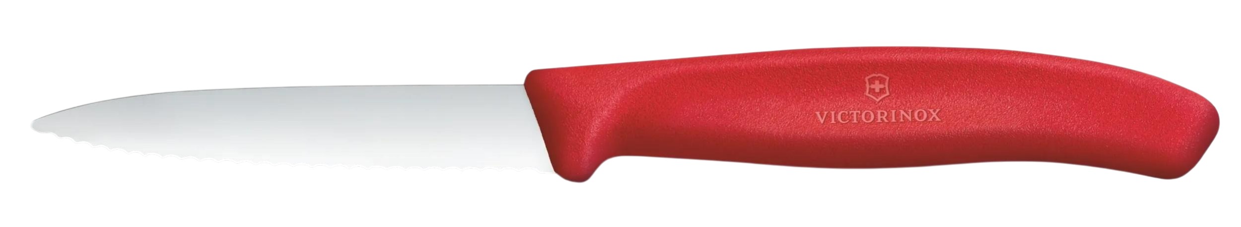 KNIFE VICTORINOX PARING POINTED WAVY 8cm RED