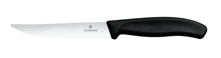 KNIFE VICTORINOX STEAK/ PIZZA 12cm BLACK