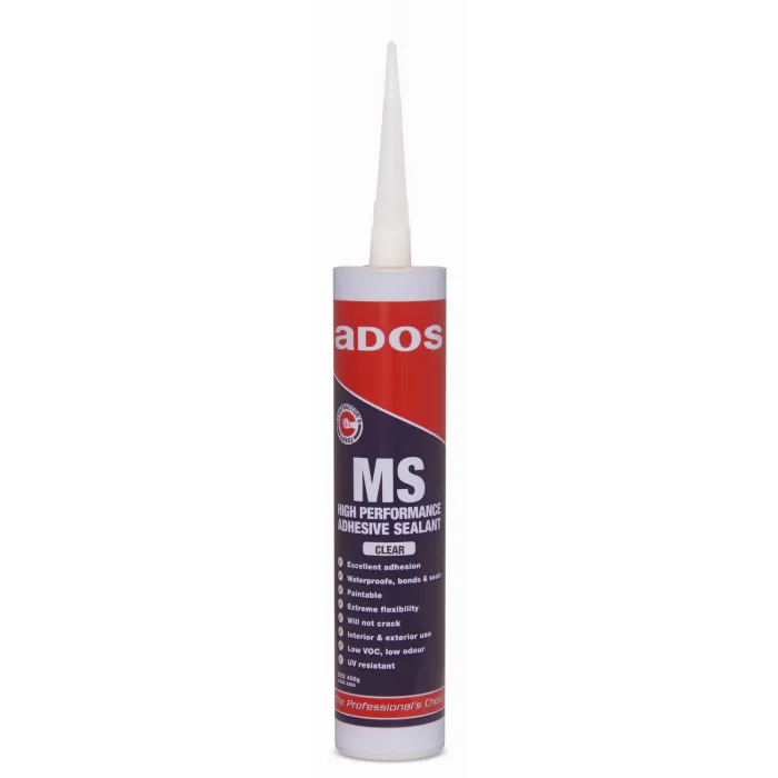 ADOS MS ADHESIVE SEALANT 400g CARTRIDGE CLEAR