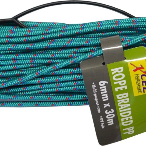 ROPE BRAIDED XCEL 6mm x 30M ON WINDER