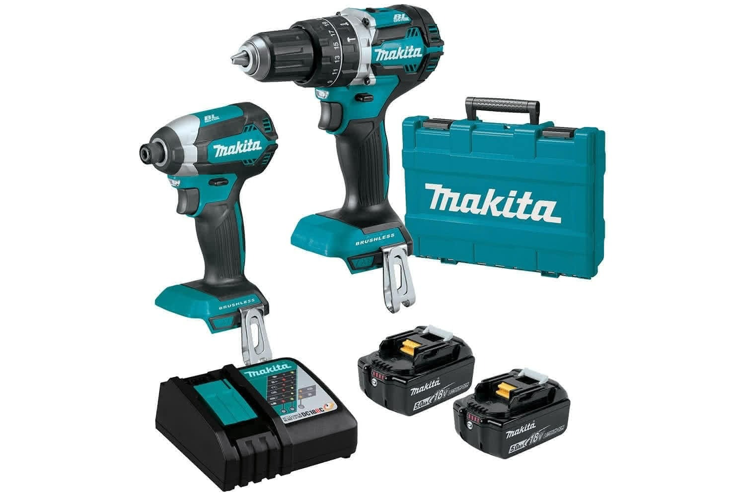 DRILL & IMPACT DRIVER KIT MAKITA DLX2180TX 18v 5Ah