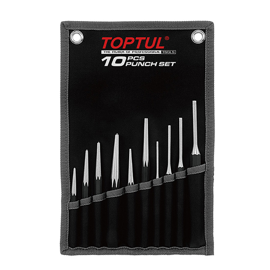 PIN PUNCH SET TOPTUL PIN,TAPER & CENTRE10pce